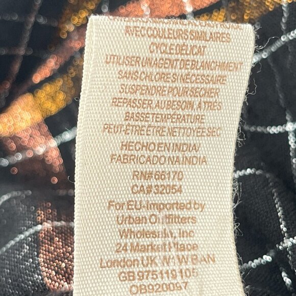 Free People Barcelona Shimmer Plaid Metallic Mini Dress in Black Pockets SP - Picture 9 of 15